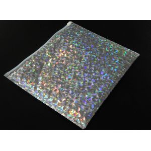 Buy cheap 220x160mm Shiny Holographic Bubble Envelope Mailers with Zipper Cosmetic Bubble product