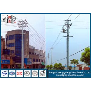 Buy cheap Square Galvanized Power Transmission Poles 2mm - 30mm Wall Thickness 10KV from wholesalers