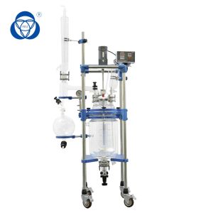 Buy cheap 10L Volume Glass Bioreactor with 304 Stainless Steel Frame and 50-600 RPM for Chemical Lab from wholesalers
