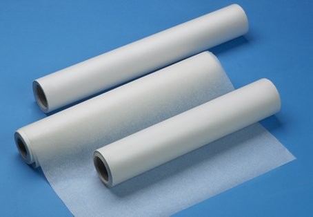 Quality PE Laminated 3 Ply 50cm 100M Disposable Bed Sheets Roll for sale