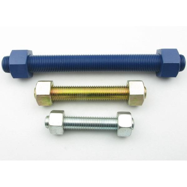 Full Threaded High Strength Double Ended Bolt Customized With 2 Hex Heavy Nuts