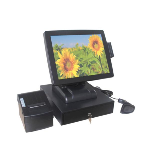 Quality Stable Dual Core 1.8Ghz Touch Screen Pos System DDR3 - 2G With Cash Drawer for sale