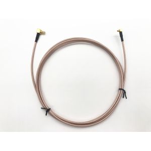 MCX Right Angle Plug To MMCX Right Angle Plug RF Cable Assembly RG 178