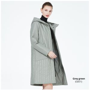 Buy cheap Long Padded Long Casual Coat Casual Spring Jacket Women'S Below Knee Length from wholesalers