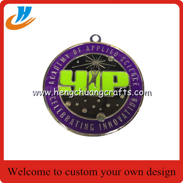 Custom 50mm size metal medals,die casting medals gold plated,high quality hard enamel process sports events medals