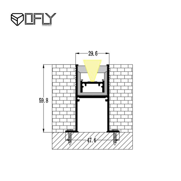 Buy cheap Linear Waterproof LED Aluminum Profile 48*60mm Recessed LED Profile from wholesalers