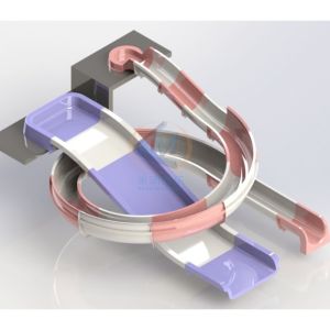 Commercial Fiberglass Playground Slide Customized With 3.0M Height