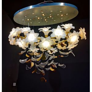 Buy cheap Creative Glass Flower Chandelier Rustproof Modern Flower Chandelier from wholesalers