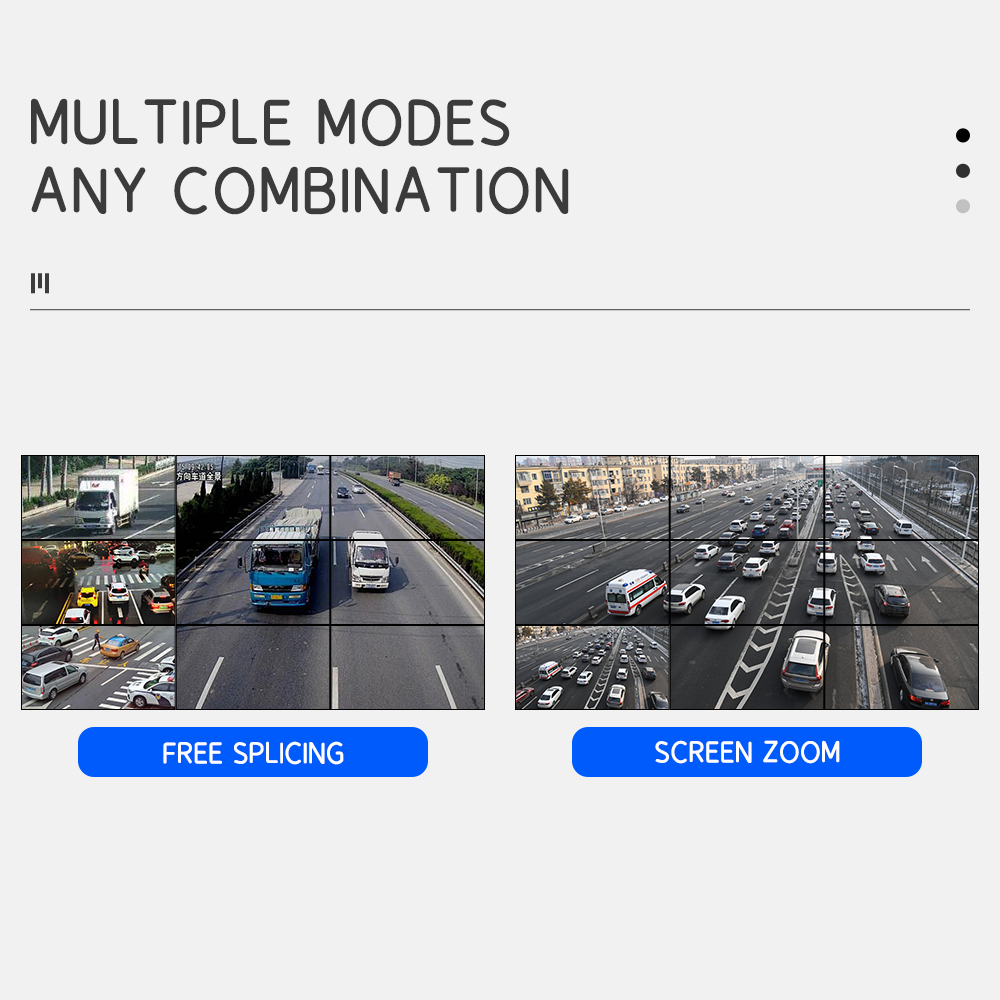 China 70mm W ×140mm D ×25mm H Video Wall Controller 3X3 8bit Color Depth for Versatile Display Configurations on sale