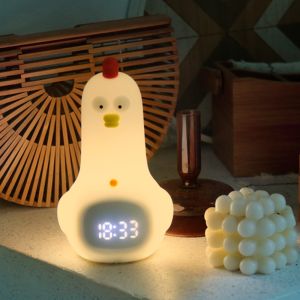 Buy cheap Kung Fu Chicken Kid Alarm Clock With Adjustable Silicone Night Light Intelligent product