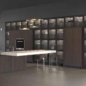 China Automatic Interior Design Hotel Home Melamine Smart Kitchen Cabinet on sale