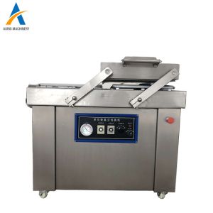 3KW Meat Processing Machines Double Chamber Vacuum Sausage Packaging Machine
