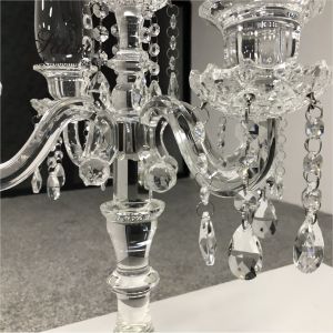Buy cheap 5 Arms tabletop crystal candelabra Small Candelabra Centerpieces from wholesalers