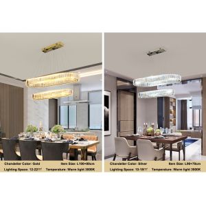 Buy cheap Gold kitchen chandelier for living room modern oval crystal chandelier(WH-CY-183) from wholesalers