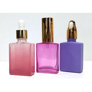 Buy cheap Cosmetic Packaging Empty 30 Ml Square 1 Oz Glass Dropper Bottles With Paper Box from wholesalers