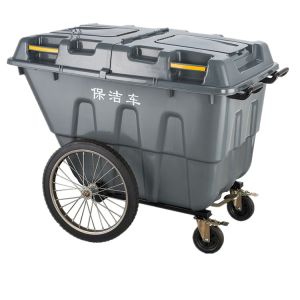 Buy cheap 400L trash can trolley dumping carts with wheels from wholesalers
