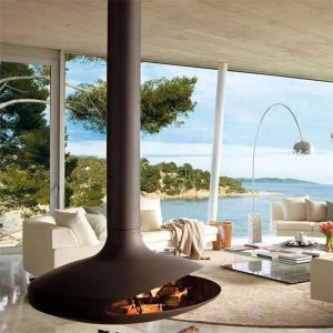 Buy cheap stove fireplace rotating spherical suspended hanging round from wholesalers