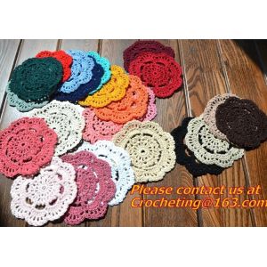 Multi Round Hand Made Crochet doily/placemat coasters/placemat set/shabby chic