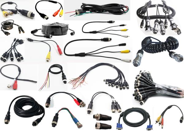 Buy cheap Customize DVR Accessories M12 4pin Female / Male To RCA / BNC DC Connector / Adapter Cables from wholesalers