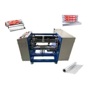 Manual Semi- Automatic 2 Shafts Aluminum Foil Kitchen Slitting Roll Rewinding