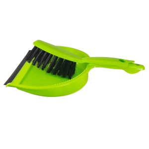 Buy cheap Green Plastic Household Cleaning Hand Broom And Dustpan Set With Brush from wholesalers