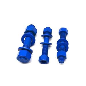 Buy cheap ASME B18.2.1/ASME B18.2.2 Fluocarbon Coated Stud Bolt with 2 Heavy Hex Nut and Plain Round Washer2.1/ from wholesalers