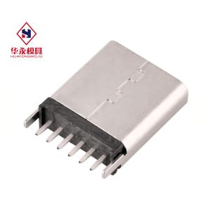 China 10.0mm DIP Type PCB 6 Pin Vertical Usb C Connector on sale