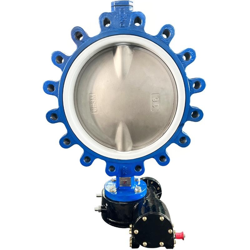 Buy cheap Lug type manual butterfly valve turbine lug butterfly valve lockable ductile iron from wholesalers