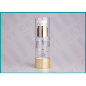 Buy cheap Plastic Airless Pump Cosmetic Packaging , Various Volumes Foundation Pump Bottle  from wholesalers