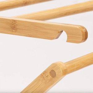 Sustainable Multifunctional Bamboo Vertical Folding Drying Rack and Versatile