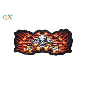 Buy cheap Punisher Skull Irregular Custom Motorcycle Patches With Merrow Edge from wholesalers