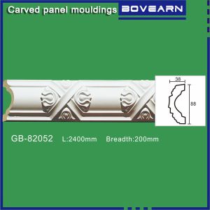 Buy cheap Polyurethane Carved wall mouldings/ chair rails/ white primed color customized OEM accepted from wholesalers