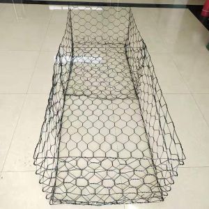 China PET Stone Cage Wire Mesh Net 100x120mm Gabion Stone Fence on sale