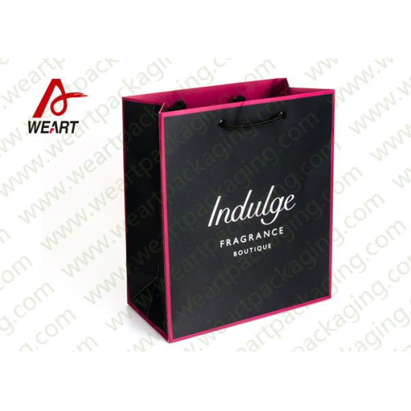 Buy cheap Full Inside Colored Custom Printed Paper Bags For Wedding Black Rope from wholesalers