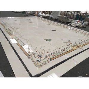 Buy cheap Luxury Water Ject Stone Mosaic Tile , Interior Marble Inlay Design Hall Floor Tiles from wholesalers