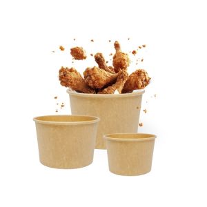 Buy cheap Disposable covered custom eco-friendly food grade kraft paper salad bowl from wholesalers