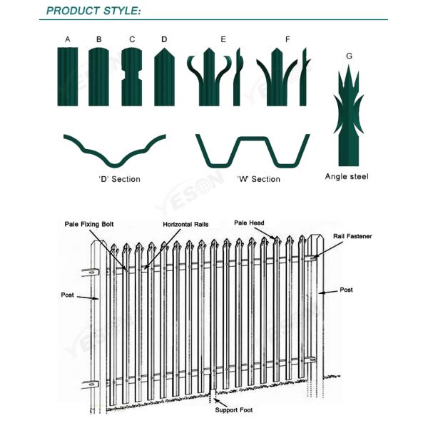 High Quality Welded Wire Mesh Fence Garden Fence Palisade fence