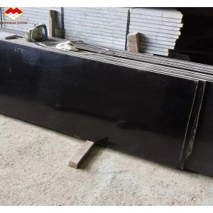 Pure Black Color Granite Slab Polished Surface Finishing Big Slab Form