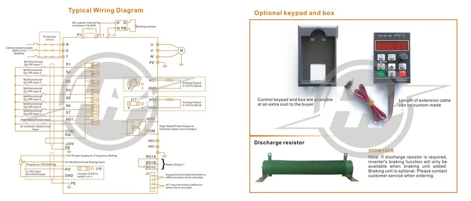 HY GT Series 380v 7.5KW Vector Inverter VFD 1HP Input 3HP Output For CNC Spindle
