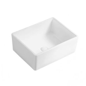 Buy cheap High Quality Modern Design White Ceramic Rectangular Counter Top Bathroom Sinks Solid Surface for Sanitary Ware Fast Shipping from wholesalers