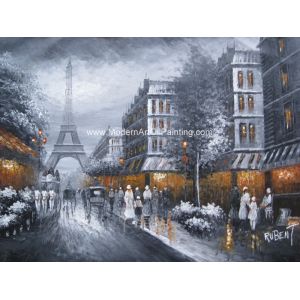 Buy cheap Canvas Paris Cityscape Paintings , Oil Painting Modern Abstract Art Bars from wholesalers