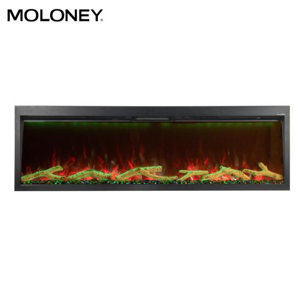 Quality 73" 1840mm Wall-set and Recessed Electric Fireplace 120V LED Adjustbale Multi Colors Flame for sale