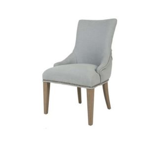 Buy cheap Nice design hote sale high back wing back tufted design linen fabric dining chair with button tufted from wholesalers
