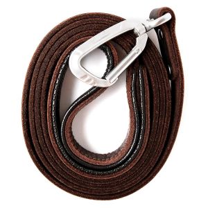 Buy cheap Soft Padded Handle Handmade Dog Leather Leashes Lightweight Natural Brown Color from wholesalers