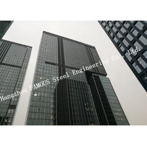Buy cheap Double Silver Low-E Coating Film Glazed Stick-built System Glass Façade Curtain Wall Office Buildings from wholesalers