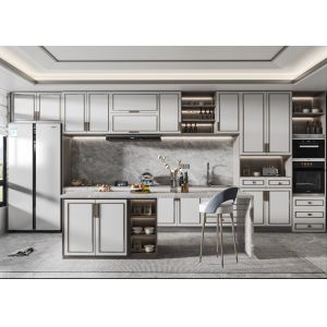 Buy cheap Custom Modular Kitchen Cabinet with Quartz Countertop from wholesalers