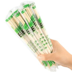 OPP Packing Bamboo Round Disposable Chopstick Custom Natural Color Material Type