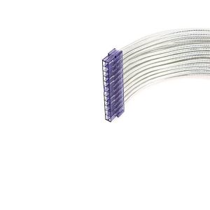 Buy cheap ATX 24-pin Male to 24-pin Female Adapter Power Supply Extension Cable Bright Extension Cord Transparent Blue Plastic Shell from wholesalers