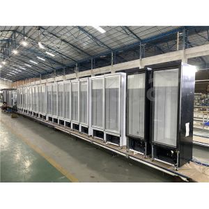 Buy cheap Low Temperature Commercial 4 Glass Door Large Supermarket Refrigerator Upright Freezer from wholesalers