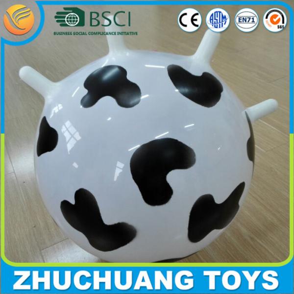 Buy cheap milk cow pattern gymnic hopper balls with handles from wholesalers